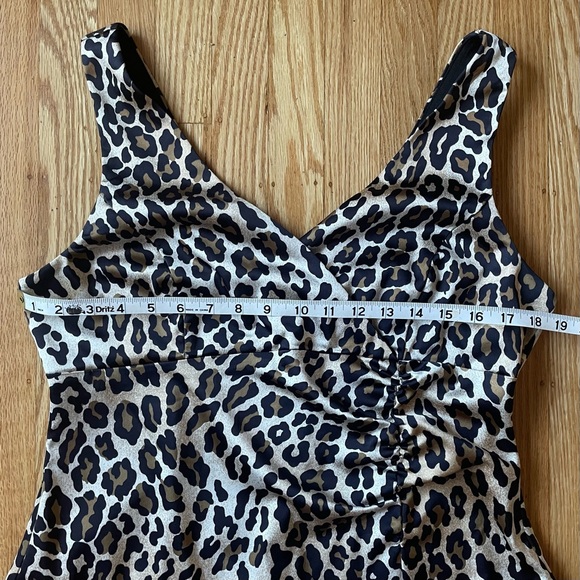 Leopard print retro top size 14 - Picture 11 of 12